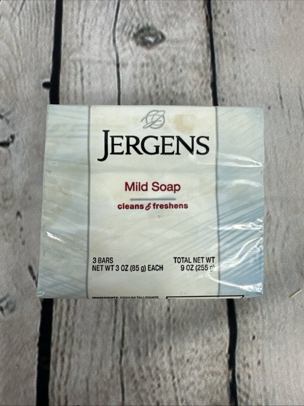 Jergens Mild Bar Soap Pure & Natural 3 Bars 3oz each